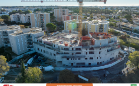 ACM ZAC POMPIGNANE - Avancement chantier à fin novembre 2025 - Photographie réalisée par Drone-OPS ACM ZAC POMPIGNANE